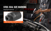 Load image into Gallery viewer, SucceBuy Axle Nut Impact Socket Set 1/2" Drive Deep 12-Point 8-Piece Metric Spindle Nut Socket Set CR-MO Heat Treated Socket Set
