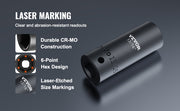 Load image into Gallery viewer, Amocart 3/8" &amp; 1/2" Drive Impact Socket Set 59 PCS Socket Set SAE 5/16" to 1-1/4" Metric 6-32mm 6 Point Cr-Mo Alloy Steel Set
