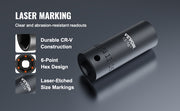 Bild in Galerie-Viewer laden, Amocart 19 Impact Socket Set 1/2" Impact Sockets Deep Socket 6-Point Sockets 1/2 Inches Drive Socket Impact 3/8 inch 1-1/2 inch
