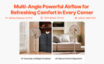 Amocart Industrial Pedestal Fan 16/18/24 Inch 75-Degree Oscillating Fan Height Adjustable Standing Fans with 3 Adjustable Speed