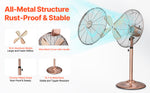 Amocart Industrial Pedestal Fan 16/18/24 Inch 75-Degree Oscillating Fan Height Adjustable Standing Fans with 3 Adjustable Speed