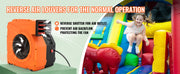 Load image into Gallery viewer, Amocart Inflatable Blower Bounce House Pump Commercial Inflatables Castle Electric Fan Waterslides Tested to UL Standards
