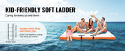 Charger l'image dans la visionneuse de galerie, Amocart Inflatable Floating Dock Non-Slip Water Floating Dock Mat with Detachable Ladder Floating Platform Island Raft for Pool
