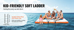 Amocart Inflatable Floating Dock Non-Slip Water Floating Dock Mat with Detachable Ladder Floating Platform Island Raft for Pool