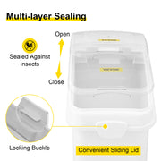 Bild in Galerie-Viewer laden, Amocart 80L Rice Kitchen Container Ingredient Storage Bin with Wheel &amp; Scoop PP+PC for Home Storing Rice Flour Corn Soybeans
