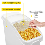 Bild in Galerie-Viewer laden, Amocart 80L Rice Kitchen Container Ingredient Storage Bin with Wheel &amp; Scoop PP+PC for Home Storing Rice Flour Corn Soybeans
