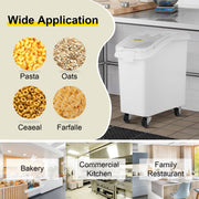 Bild in Galerie-Viewer laden, Amocart 80L Rice Kitchen Container Ingredient Storage Bin with Wheel &amp; Scoop PP+PC for Home Storing Rice Flour Corn Soybeans
