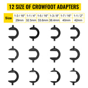Charger l'image dans la visionneuse de galerie, Amocart Inner Tie Rod Tool Kit 12 Pcs Tie Rod Removal Tool 12 Pcs Crowfoot Adapters Master Inner Tie Rod Tool Set Tie Rods Tool
