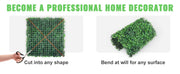 Bild in Galerie-Viewer laden, SucceBuy 12PCS 10x10 in Artificial Boxwood Panels Boxwood Hedge Wall Mat Artificial Grass Backdrop Privacy Screen UV Protected
