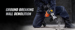 Amocart 1400W Demolition Jack Hammer Electric Jackhammer Heavy Duty 2900 BPM Concrete Breaker 2pcs Chisels Bits Chipping