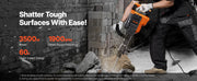 Load image into Gallery viewer, Amocart Demolition Jack Hammer 3500W Concrete Breaker 2pcs Chisel Gloves for Trenching 1900 BPM Heavy Duty Electric Jack Hammer
