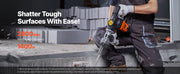 Charger l'image dans la visionneuse de galerie, Amocart 1400W Demolition Jack Hammer Electric Jackhammer Heavy Duty 2900 BPM Concrete Breaker 2pcs Chisels Bits Chipping
