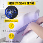 Amocart Hand Dryer Machinery Automatic High-speed Jet Double-sided Secure Robust Material Blade for Washroom Multicolor