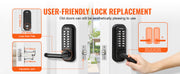 Bild in Galerie-Viewer laden, Amocart Mechanical Keyless Entry Door Lock Single/Double -Sided 14 Digit Keypad and Handle Embedded
