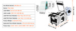 Amocart Semi-Automatic Round Bottle Labeling Machine 20-50pcs/min Electric Label Applicator for Bottles Diameter 0.78-4.72in
