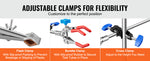 Amocart Lab Stand Support Laboratory Retort Support Stand Set Steel Lab Stand 23.6" Rod and 8.3" x 5.3" Cast Iron Base w/ Clamp