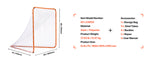 Amocart 4/6FT Lacrosse Goal Small Kids Folding Portable Iron Frame Backyard Training Equipment For Youth Training Orange