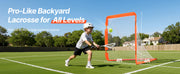 Charger l'image dans la visionneuse de galerie, Amocart 4/6FT Lacrosse Goal Small Kids Folding Portable Iron Frame Backyard Training Equipment For Youth Training Orange
