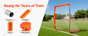 Charger l'image dans la visionneuse de galerie, Amocart 4/6FT Lacrosse Goal Small Kids Folding Portable Iron Frame Backyard Training Equipment For Youth Training Orange
