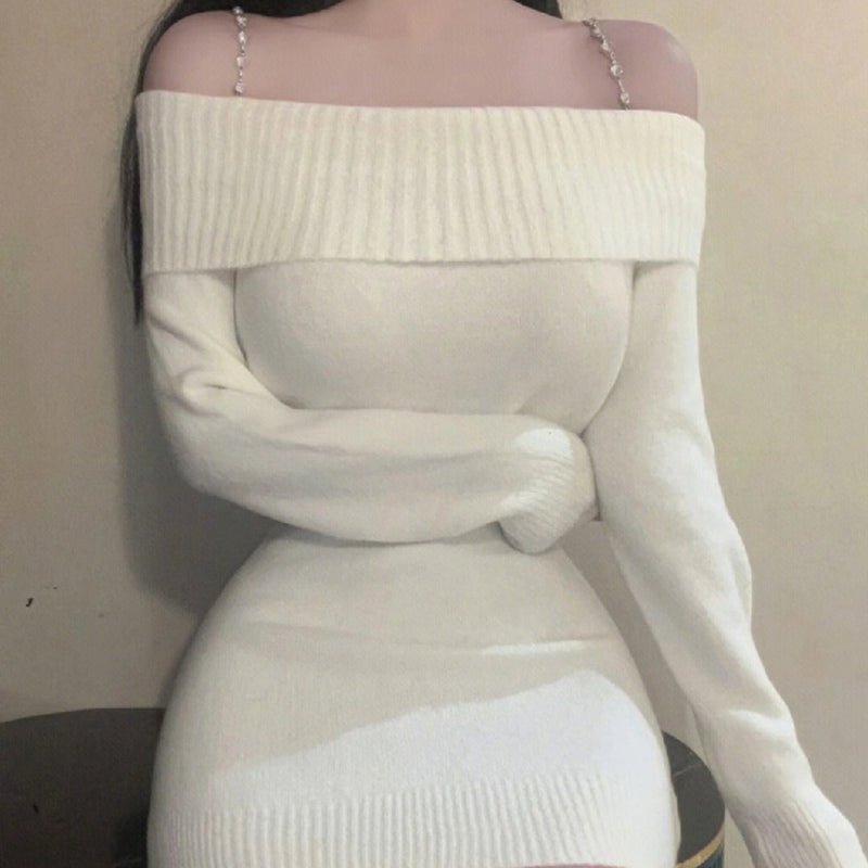 Ladies Temperament Ladies One Word Shoulder Bag Hip Skirt - AMOCARTc5a1340ec504c477f19f3ca7efcfb8cb