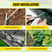 Charger l'image dans la visionneuse de galerie, Amocart Landscape Fabric 6ftx300ft Geotextile Fabric Durable Heavy Duty 1.5oz Ground Cover Woven For Commercial Greenhouse Yard
