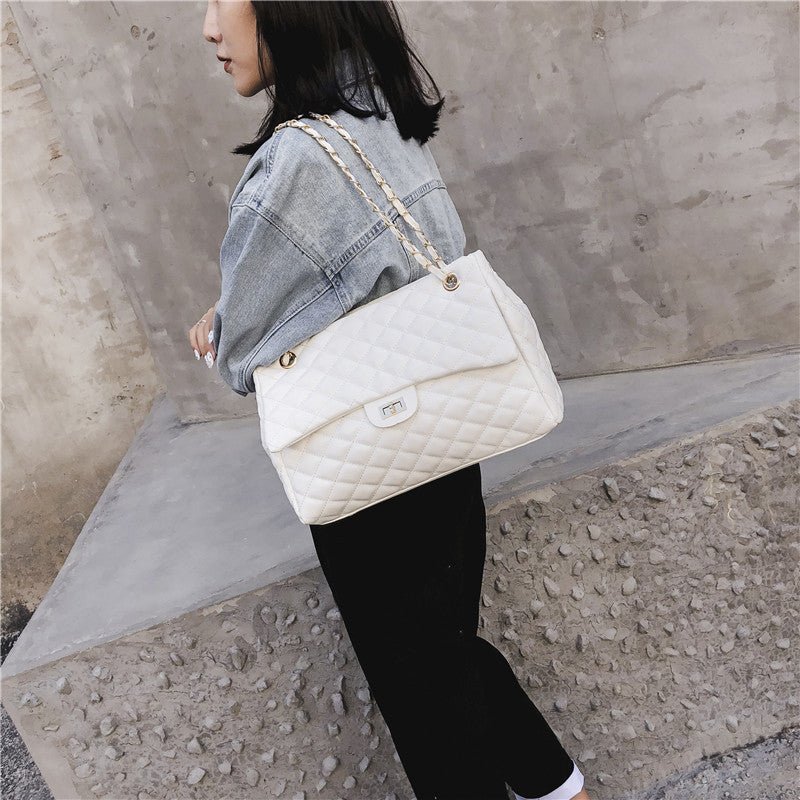 Large capacity rhombus ladies bag - AMOCART93818f9fcdaf0d1c32b67acd8a40d685