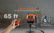 Charger l'image dans la visionneuse de galerie, Amocart Laser Level 360 Degree Self Leveling Red Cross Line Laser 5 Rotation Speeds &amp; 4 Scanning Angles Adjustment  Waterproof
