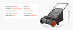 SucceBuy Tow Behind Lawn 21/26/44/50in Sweeper Large Capacity Heavy Duty Leaf & Grass Collector with Adjustable Sweeping Lawn