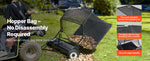 Amocart 52 in Tow Behind Lawn Sweeper 26 cu.ft. Yard Sweeper Adjustable Sweeping Height with Dumping Rope for Grass Clippings