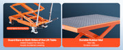 Load image into Gallery viewer, SucceBuy Hydraulic Lift Table 500lbs Capacity 47.2" Lifting Height Double Scissor Lift Table Cart with Wheels for Transportation
