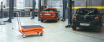 Amocart Hydraulic Lift Table 500lbs Capacity 47.2" Lifting Height Double Scissor Lift Table Cart with Wheels for Transportation
