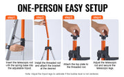 Bild in Galerie-Viewer laden, SucceBuy Laser Level Tripod 1/4"-20 &amp; 5/8"-11 Thread Mount 40.94-133.85in Height Adjustment with Level Bubble &amp; Heavy-duty Stand
