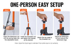 SucceBuy Laser Level Tripod 1/4"-20 & 5/8"-11 Thread Mount 40.94-133.85in Height Adjustment with Level Bubble & Heavy-duty Stand