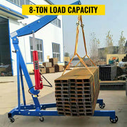 Bild in Galerie-Viewer laden, Amocart Hydraulic/Pneumatic Long Ram Jack 8 Tons/17363 lbs Capacity with Single Piston Pump &amp; Clevis Base Manual Cherry Picker
