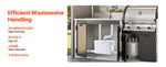 Amocart Macerator Pump 500W 29 GPM Flow 26ft/8m Head Sewerage Toilet Pump for Kitchen, Basement, Shower, Sink, Laundry, Bathtub