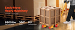 SucceBuy 8800 lbs Machinery Moving Skat Dolly with 360° Cap & PU Swivel Rollers Industrial Machine Mover for Warehouse Workshop