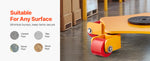 SucceBuy 8800 lbs Machinery Moving Skat Dolly with 360° Cap & PU Swivel Rollers Industrial Machine Mover for Warehouse Workshop