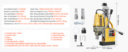 Bild in Galerie-Viewer laden, Amocart Magnetic Drill Boring Diameter Portable Electric Mag Drill Press Drilling Machine Metal Surface Industrial Improvement
