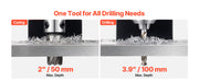 Bild in Galerie-Viewer laden, Amocart Magnetic Drill Press Portable Mag Drill Press Adjustable Speed for Metal Surface Industrial and Home Improvement Orange

