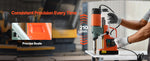 SucceBuy Magnetic Drill 1450W Motor 2in Coring Diameter 2922 lbf Magnetic Force with 6 Coring Bits for Metal Surface Industrial