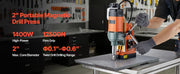 Bild in Galerie-Viewer laden, Amocart Magnetic Drill Press Portable Mag Drill Press Adjustable Speed for Metal Surface Industrial and Home Improvement Orange
