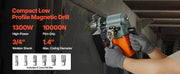 Load image into Gallery viewer, Amocart 1300 W Low Profile Magnetic Drill Press 1.4 in Boring Diameter 2248 lbf Power 650RPM Mag Drill Press for Metal Surface
