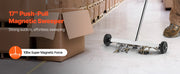 Charger l'image dans la visionneuse de galerie, Amocart Magnetic Sweeper with Wheels 17 inch 10 lbs Load Capacity with Adjustable Handle, Pick Up Nails and Screws for Garages
