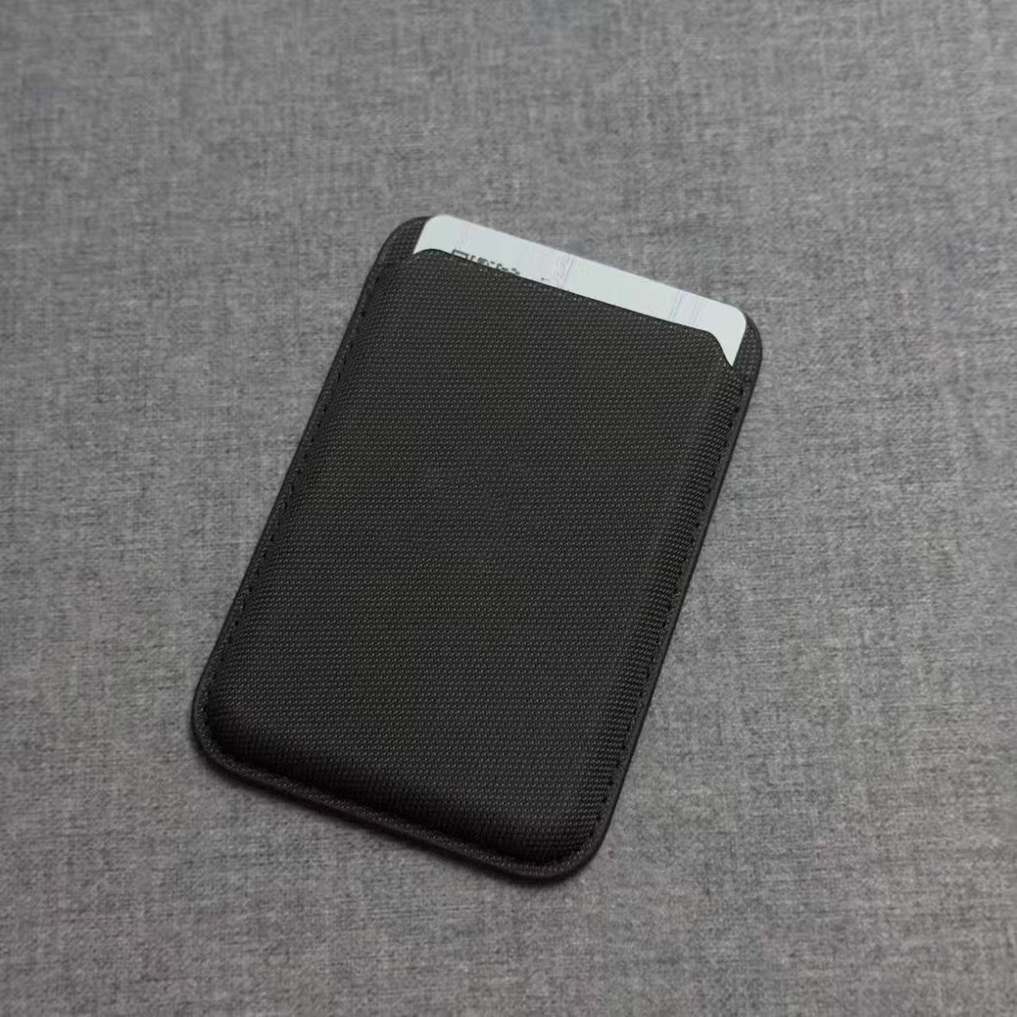 Magsafe-compatible Tech Fabric Card Holder With A Woven Texture And Strong Magnetic Attachment - AMOCARTd8db700d1a046ac2e5256cf838bdcfee