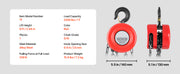 Bild in Galerie-Viewer laden, Amocart 1T/2T Hand Chain Hoist Manual Chain Block with 8/10/20 ft Lifting Height Pulley Hoist for Garage Warehouse Machinery
