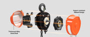 Bild in Galerie-Viewer laden, Amocart Hand Chain Hoist Manual Chain Block with Upgrade G80 Galvanized Chain 10 ft/20ft Lifting Height Pulley Hoist for Garage
