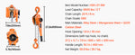 SucceBuy Manual Lever Chain Hoist 1-1/2T / 3T / 6T  Capacity Come Along 10FT/ 20FT Lift G80 Alloy Steel Chain 360°Rotating Hooks