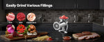 Amocart Manual Meat Grinder 304 Stainless Steel Hand Meat Grinder with Steel Table Clamp Meat Mincer Sausage Maker