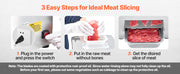Charger l'image dans la visionneuse de galerie, Amocart 550W Meat Cutter Machine 350 lb/h Commercial Meat Cutting Machine Stainless Steel 3.5 mm Thickness for Home Restaurant
