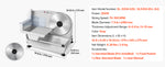 Amocart 200W Meat Slicer 7.5" Electric Deli Slicer with 2 SUS420 Blades & 0-0.6" Adjustable Thickness for Frozen Meat Ham Steak